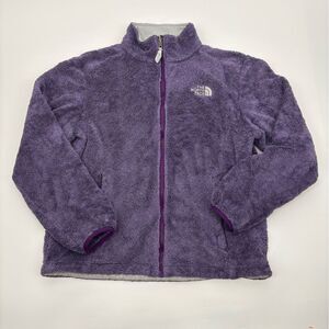 The North Face Purple fuzzy teddy Jacket | medium